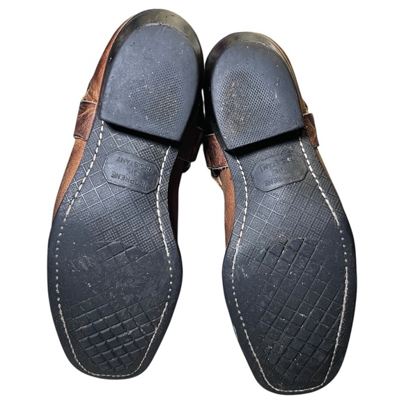 Frye Belted Harness Boots Mens 10 M Motorcycle Engineer Square Toe USA Leather - Picture 13 of 16